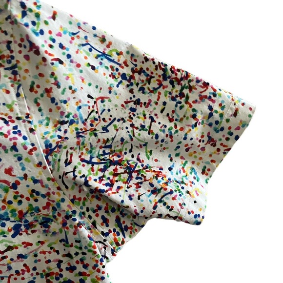 Bugatchi Men's Candy Short Sleeve Three Button Self Collar Sz large - Picture 4 of 6